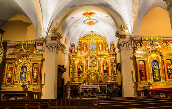interior of the baroque church