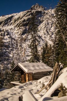 winter landscape of french alps