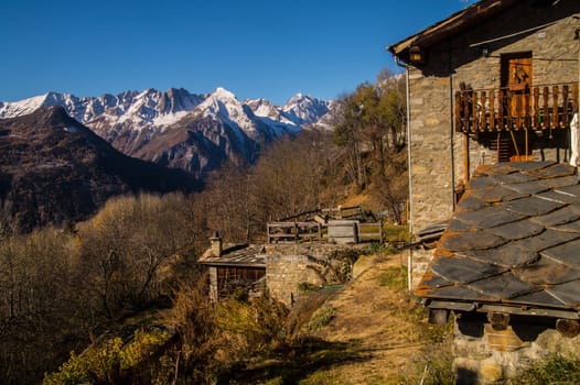 autumn landscape in the Italian Alps