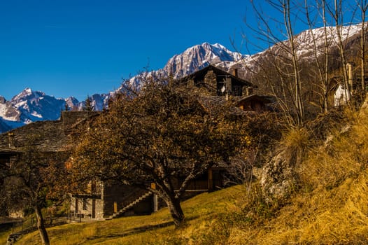 autumn landscape in the Italian Alps