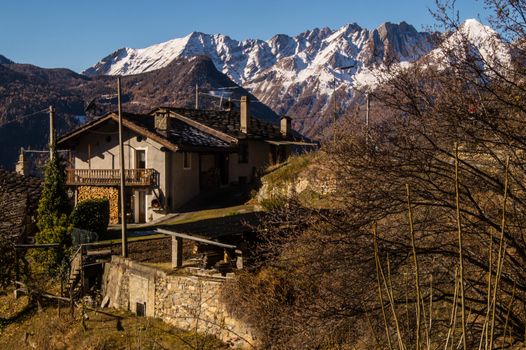 autumn landscape in the Italian Alps