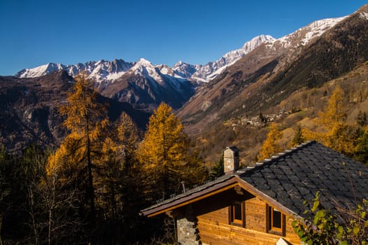 autumn landscape in the Italian Alps