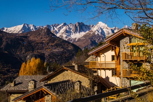 autumn landscape in the Italian Alps