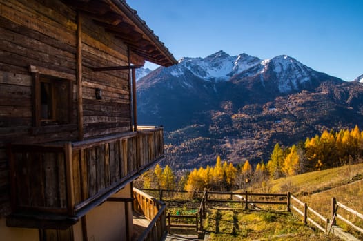 autumn landscape in the Italian Alps
