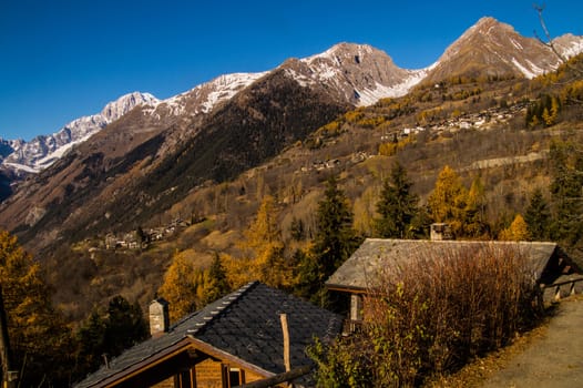 autumn landscape in the Italian Alps