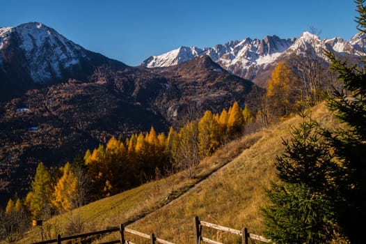 autumn landscape in the Italian Alps