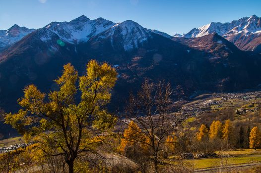 autumn landscape in the Italian Alps