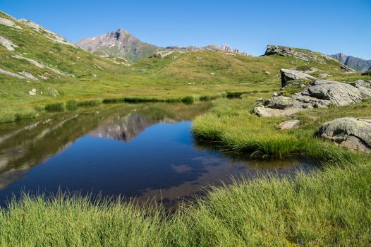 lake verney,petit saint bernard,val d'aoste,italy