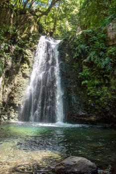 walk and discover the prego salto waterfall on the island of sao miguel, azores, Portugal.