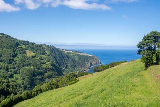 Walk on the Azores archipelago. Discovery of the island of Sao Miguel, Azores. Portugal