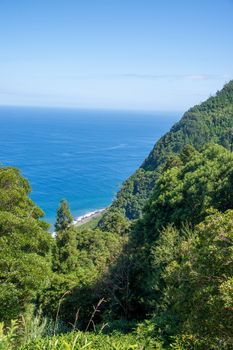 Walk on the Azores archipelago. Discovery of the island of Sao Miguel, Azores. Portugal