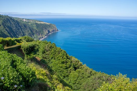 Walk on the Azores archipelago. Discovery of the island of Sao Miguel, Azores. Portugal