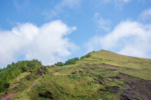 Walk on the Azores archipelago. Discovery of the island of Sao Miguel, Azores. Portugal