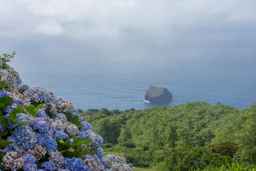 Walk on the Azores archipelago. Discovery of the island of Sao Miguel, Azores. Portugal