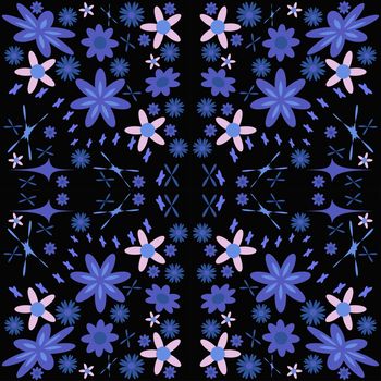 floral wallpaper with set of different flowers. Could be used as seamless wallpaper, textile, wrapping paper or background