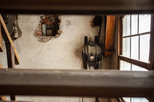 Detail of an old and abandoned house in Italy