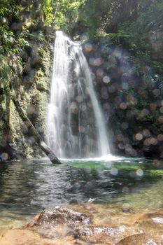 walk and discover the prego salto waterfall on the island of sao miguel, azores, Portugal.