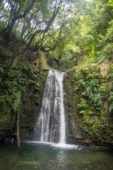 walk and discover the prego salto waterfall on the island of sao miguel, azores, Portugal.