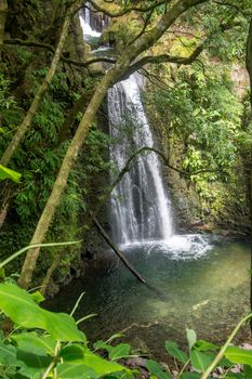 walk and discover the prego salto waterfall on the island of sao miguel, azores, Portugal.