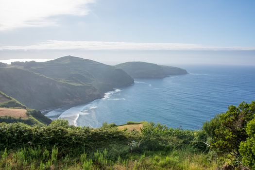 Walk on the Azores archipelago. Discovery of the island of Sao Miguel, Azores. Portugal