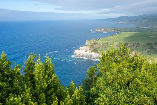 Walk on the Azores archipelago. Discovery of the island of Sao Miguel, Azores. Portugal