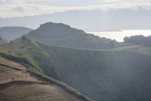 Walk on the Azores archipelago. Discovery of the island of Sao Miguel, Azores. Portugal