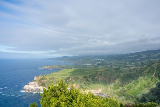 Walk on the Azores archipelago. Discovery of the island of Sao Miguel, Azores. Portugal