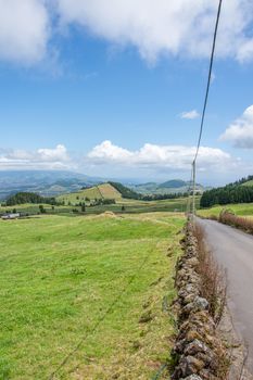 Walk on the Azores archipelago. Discovery of the island of Sao Miguel, Azores. Portugal
