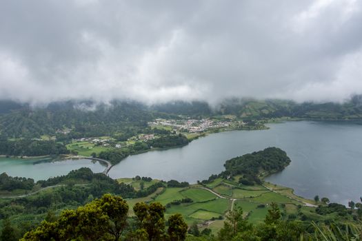 Walk on the Azores archipelago. Discovery of the island of Sao Miguel, Azores. Portugal