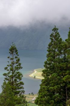Walk on the Azores archipelago. Discovery of the island of Sao Miguel, Azores. Portugal
