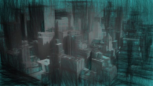 3d illustration of cityscape

