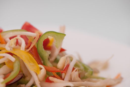 sliced vegetables close up on a light background