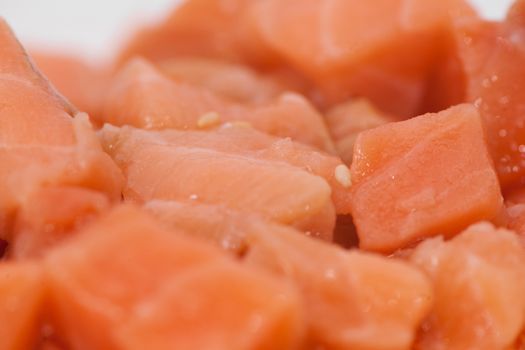 sliced raw meat closeup