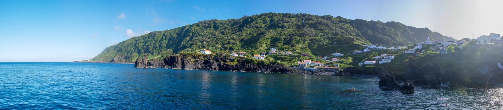 Walk on the Azores archipelago. Discovery of the island of sao jorge, Azores. Portugal. , Azores. Portugal. Velas