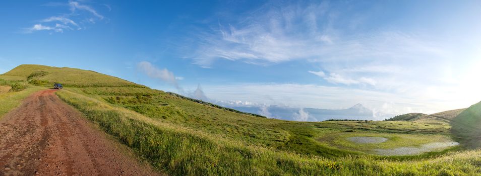 Walk on the Azores archipelago. Discovery of the island of sao jorge, Azores. Portugal. , Azores. Portugal. Velas