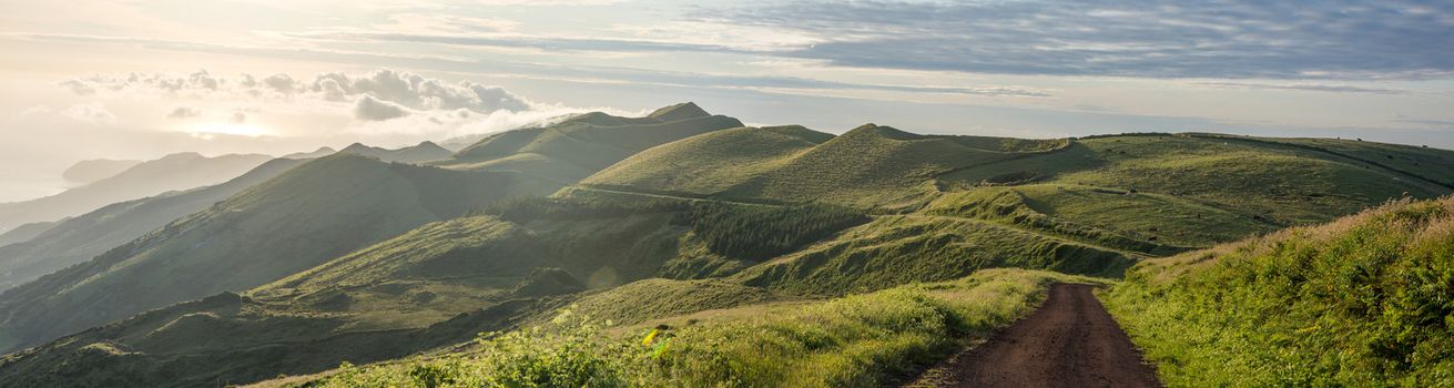 Walk on the Azores archipelago. Discovery of the island of sao jorge, Azores. Portugal. , Azores. Portugal. Velas