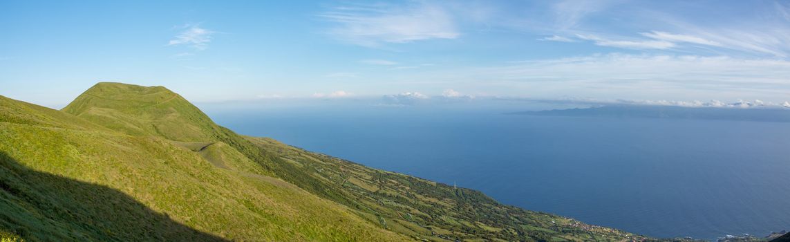 Walk on the Azores archipelago. Discovery of the island of sao jorge, Azores. Portugal. , Azores. Portugal. Velas