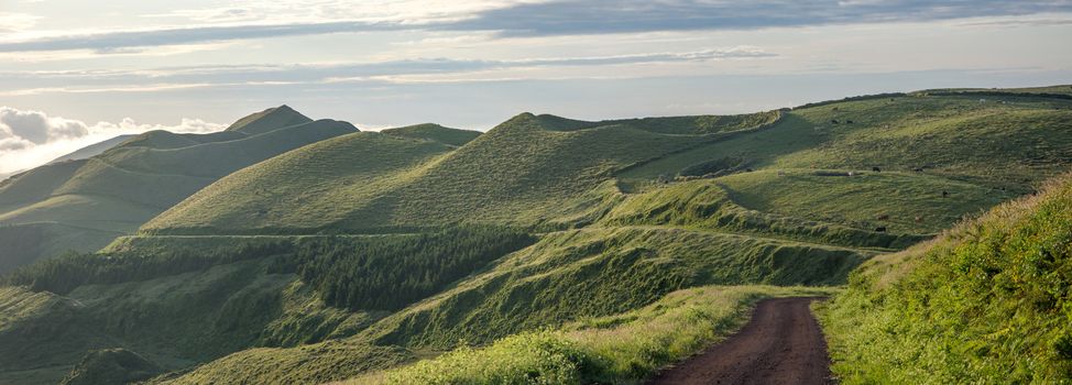 Walk on the Azores archipelago. Discovery of the island of sao jorge, Azores. Portugal. , Azores. Portugal. Velas