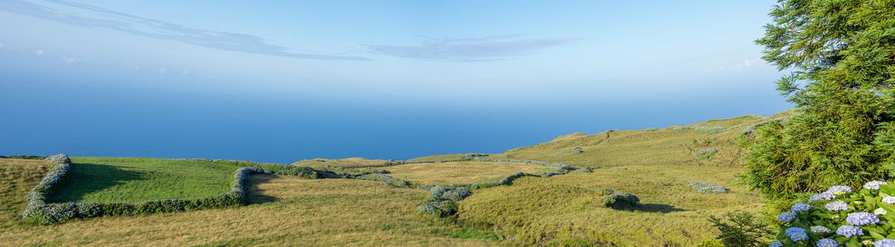 Walk on the Azores archipelago. Discovery of the island of sao jorge, Azores. Portugal. , Azores. Portugal. Velas