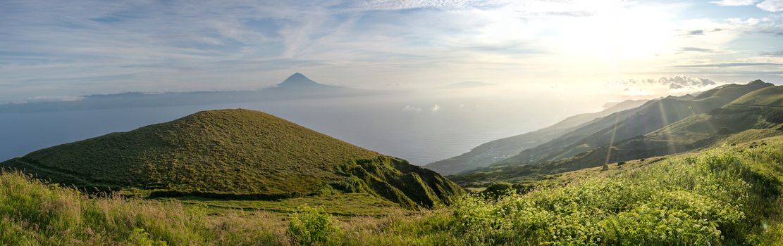 Walk on the Azores archipelago. Discovery of the island of sao jorge, Azores. Portugal. , Azores. Portugal. Velas