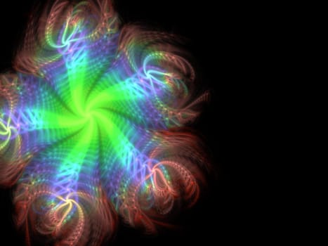 Imaginatory lush fractal texture generated image abstract background