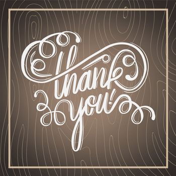Digitally generated Thank you in cursive script