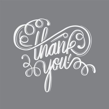Digitally generated Thank you in cursive script