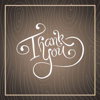 Digitally generated Thank you in cursive script