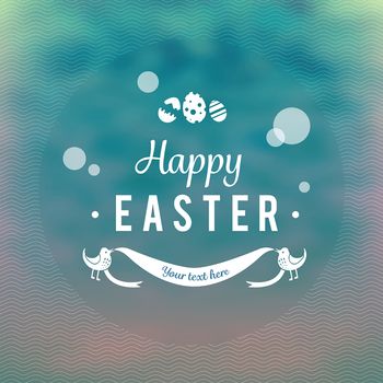Digitally generated Happy Easter greeting vector