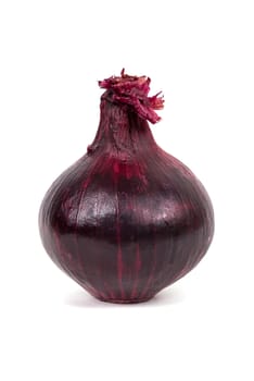 Red onion isolated on white background with clipping path