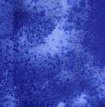 Blue background. Rustic template on blue backdrop. Dirt effect. 