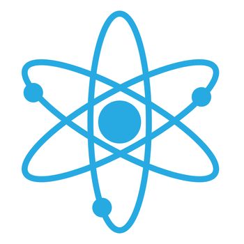 atom icon, atom icon on white background. flat style.