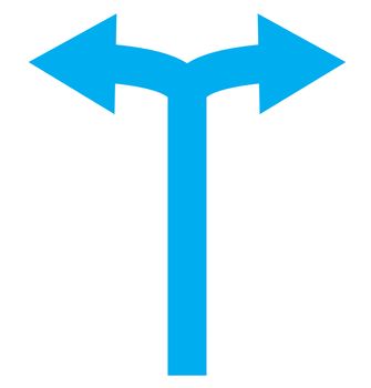 Bifurcation Arrows Left Right icon on white background. Arrows Left and Right.