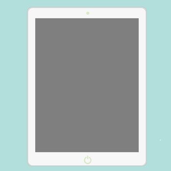 black tablet with white screen on white background. tablet icon for your web site design, logo, app, UI. flat style. 